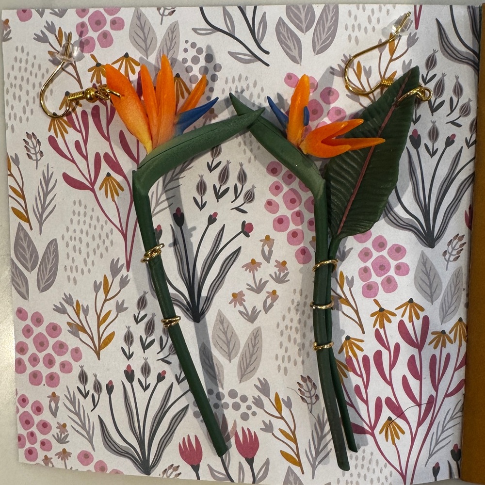 Tropical Bird of Paradise Earrings